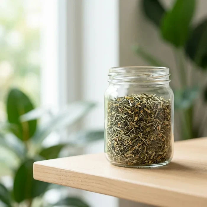 Récup'Vital - Bocal de feuilles de thé vert et plantes naturelles
