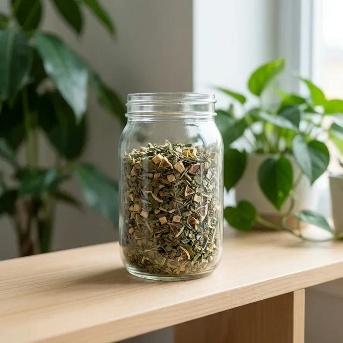 Récup'Relax - Bocal d'infusion et plantes vertes